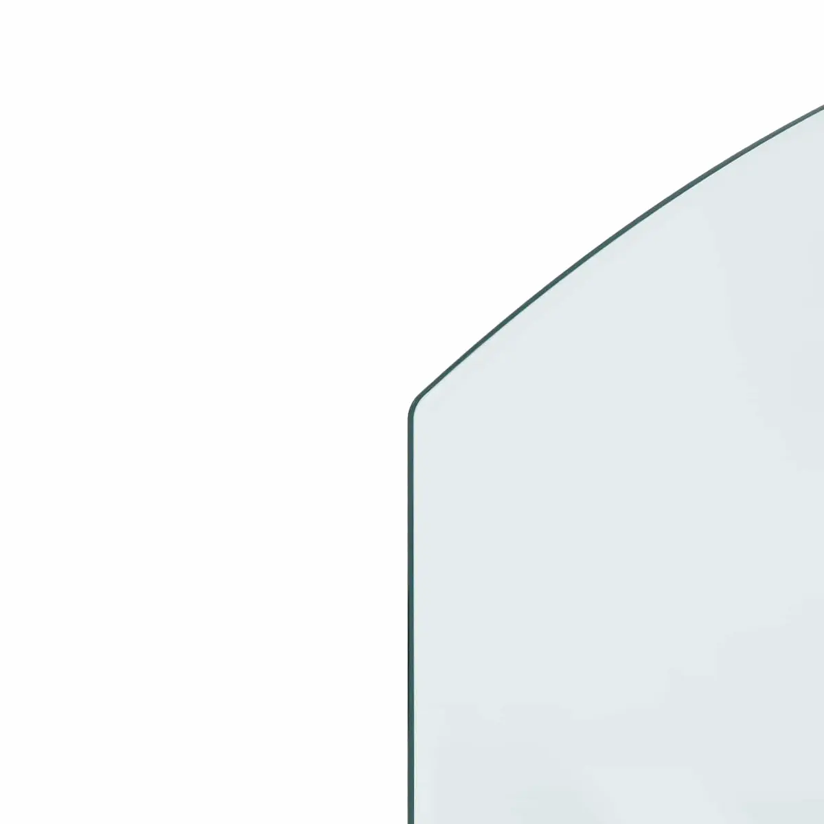 Fireplace Glass Plate Floor Protector 80 x 50 cm Transparent