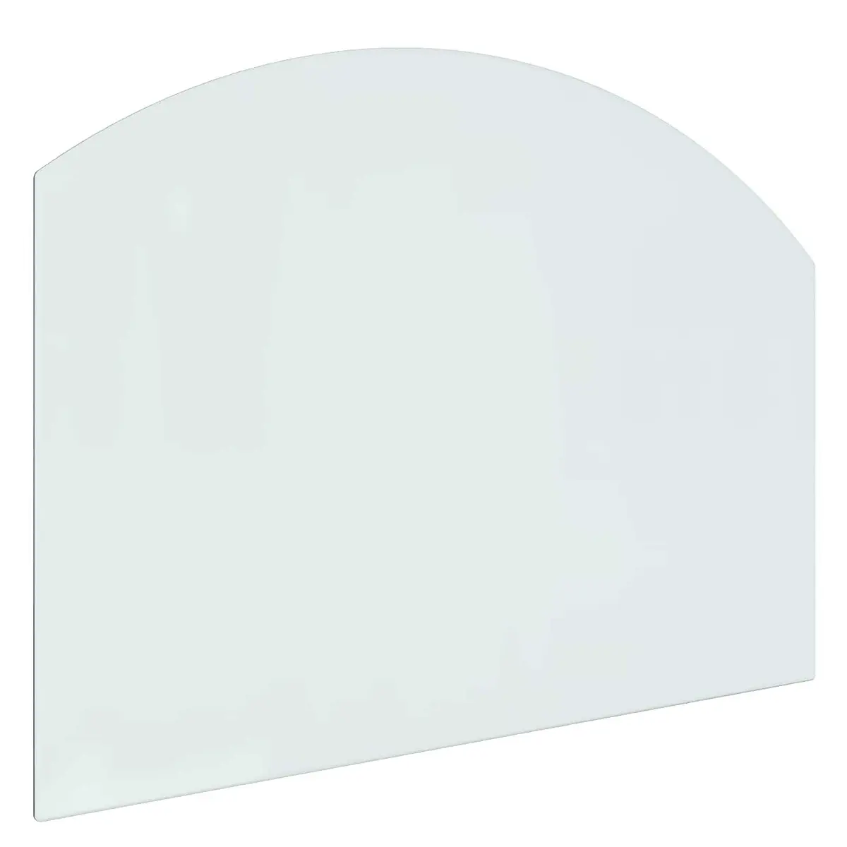Fireplace Glass Plate Heat Resistant Tempered 80 x 60 cm Transparent