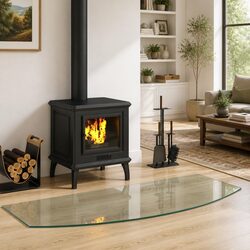Reliable Fireplace Glass Plate with Clear Protection