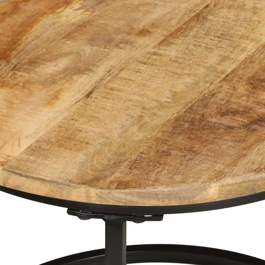 Nesting Tables Set 3 pcs Solid Mango Wood Coffee Table Side Table Living Room