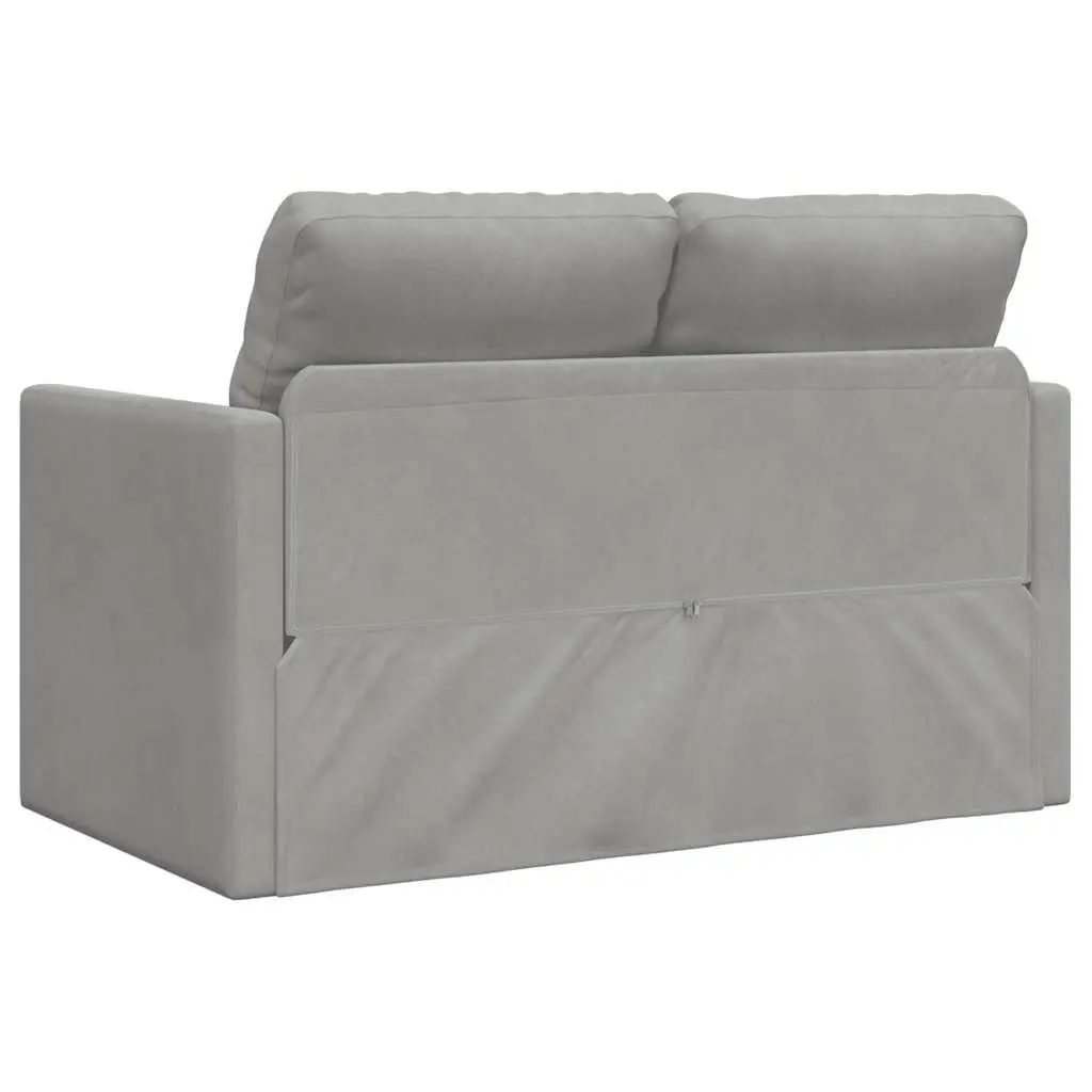 Floor Sofa Bed 2-in-1 Convertible Sleeper Loveseat Living Room Bedroom Grey