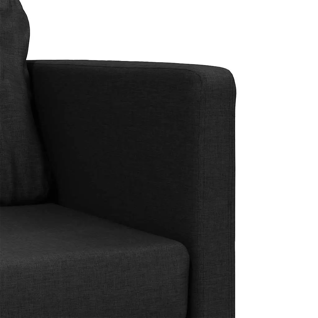 Floor Sofa Bed Convertible Sleeper Loveseat 112L x 174W x 55H cm Black Fabric