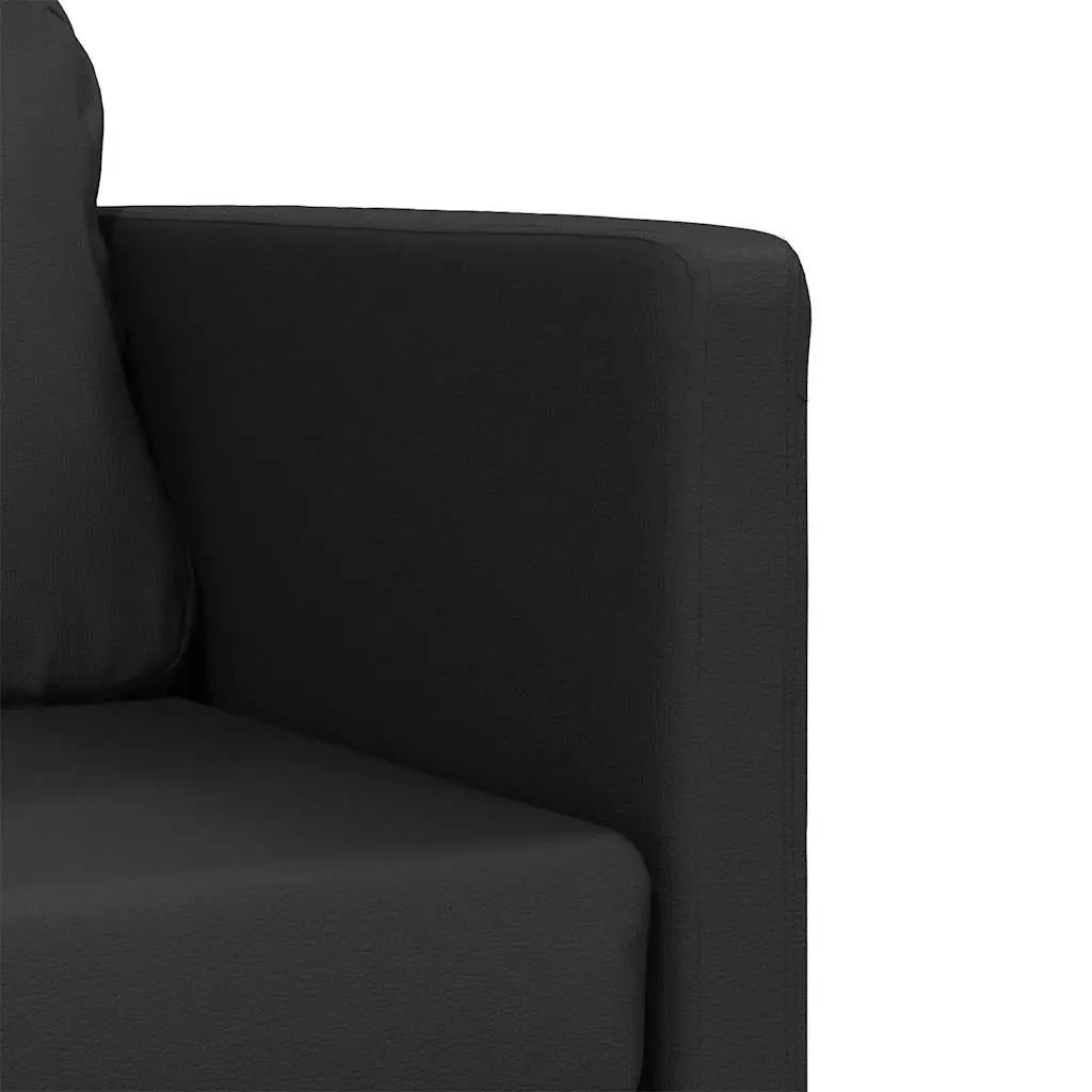 Floor Sofa Bed 2-in-1 Convertible Loveseat Double Bed Black