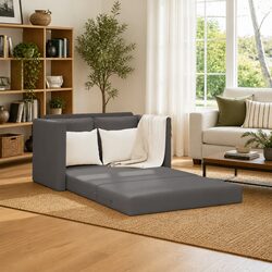 Comfort and Value with Grey 2-in-1 Floor Sofa Bed