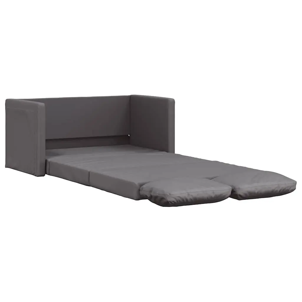 Floor Sofa Bed 2-in-1 Convertible Loveseat Grey Folding Sleeper