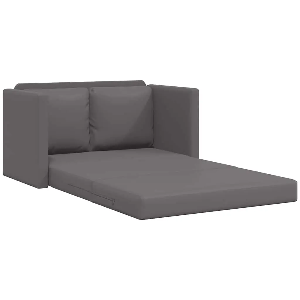 Floor Sofa Bed 2-in-1 Convertible Loveseat Grey Folding Sleeper