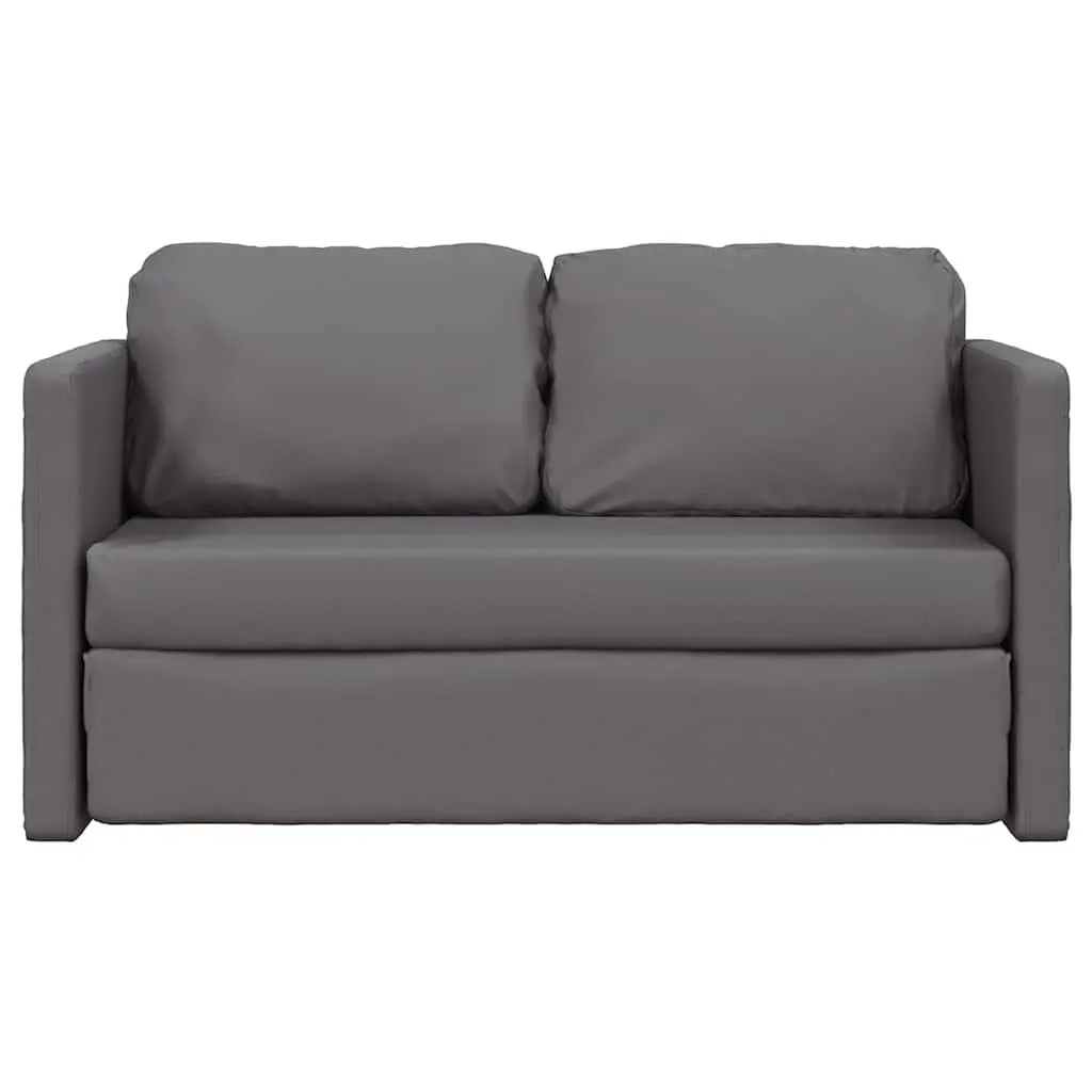 Floor Sofa Bed 2-in-1 Convertible Loveseat Grey Folding Sleeper