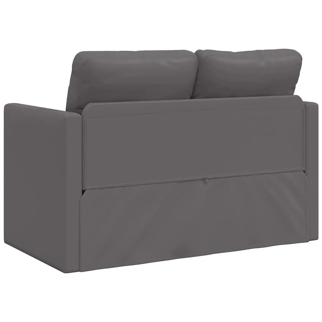 Floor Sofa Bed 2-in-1 Convertible Loveseat Grey Folding Sleeper