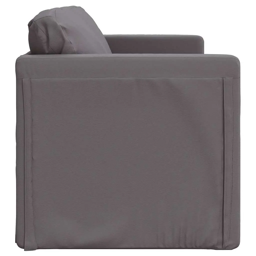 Floor Sofa Bed 2-in-1 Convertible Loveseat Grey Folding Sleeper