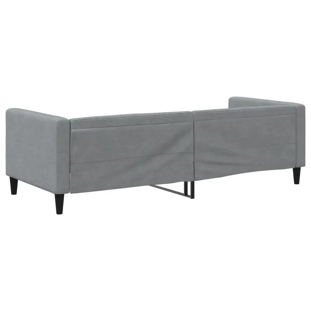 Day Bed Sofa Couch Grey 90x190 cm Fabric Sleeper Living Room Bedroom