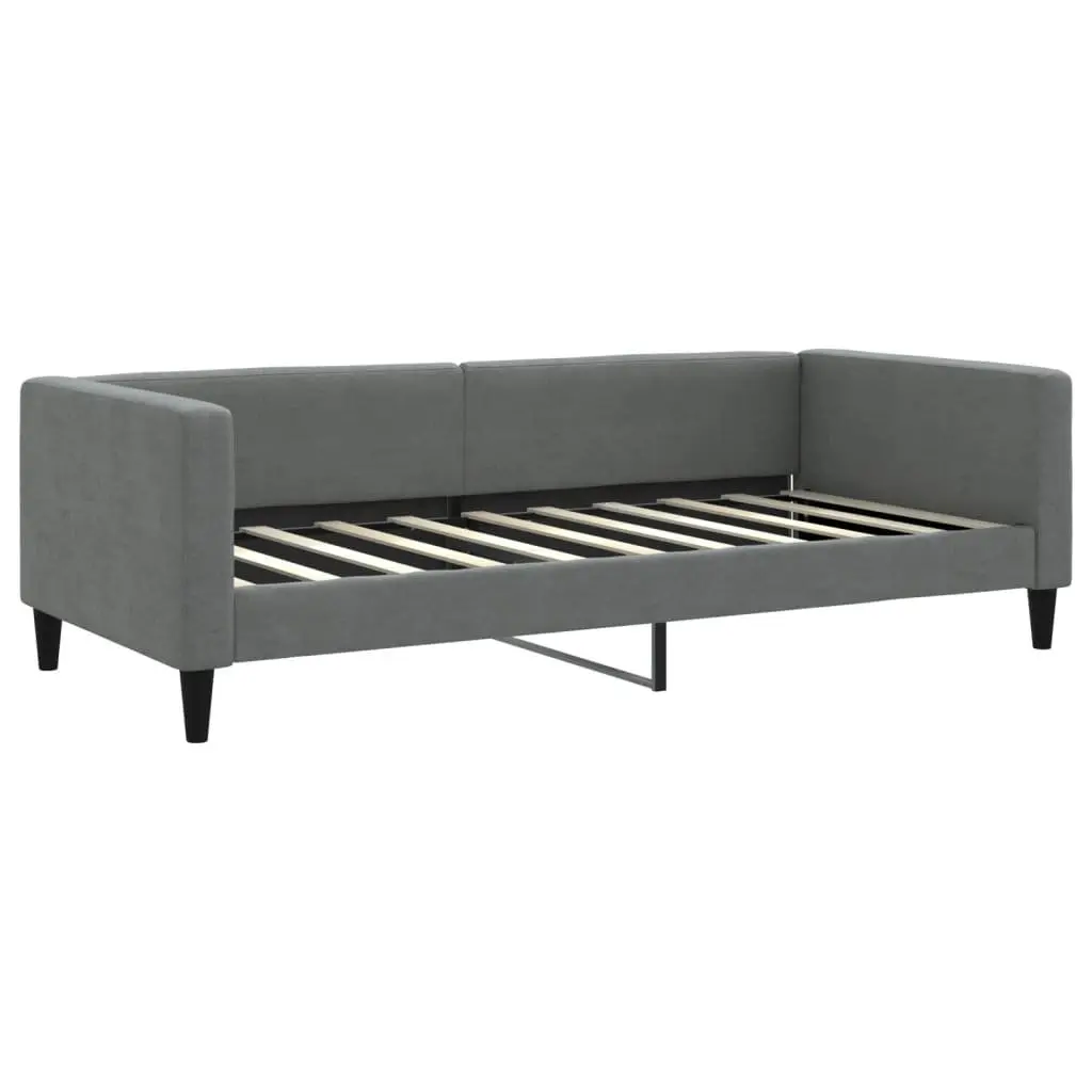 Day Bed Sofa Bed 90x190 cm Grey Fabric 2-in-1 Living Room Bedroom