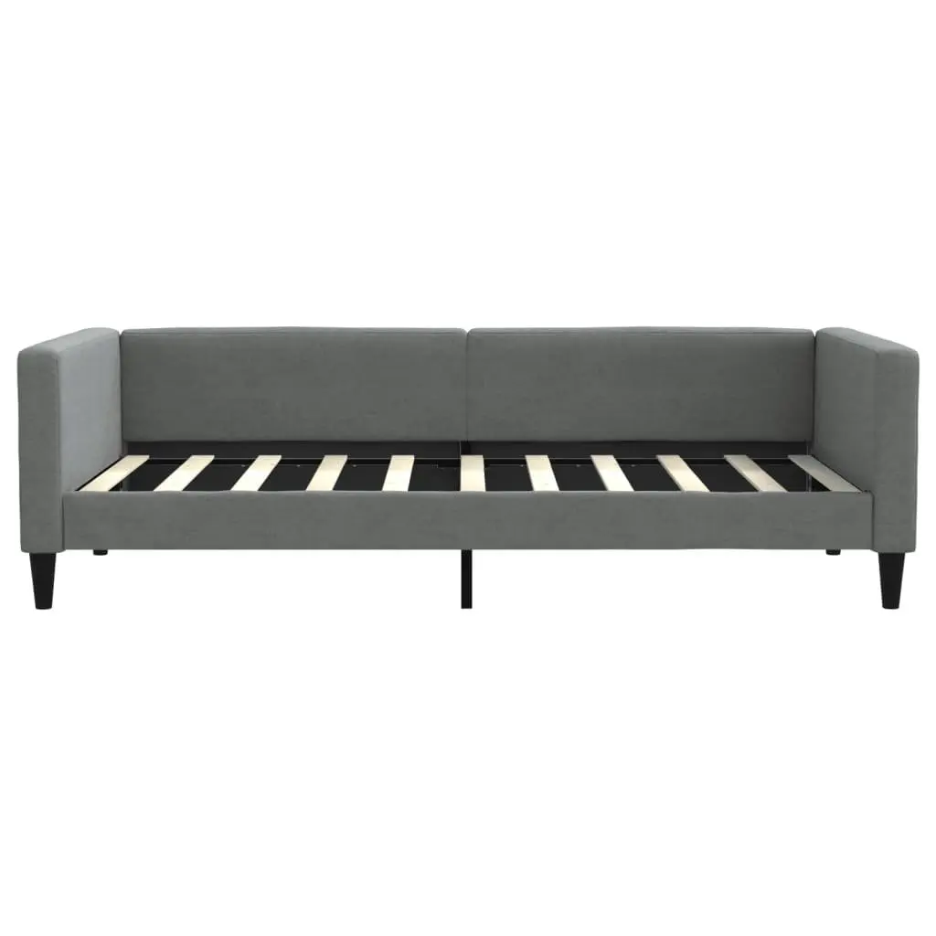 Day Bed Sofa Bed 90x190 cm Grey Fabric 2-in-1 Living Room Bedroom