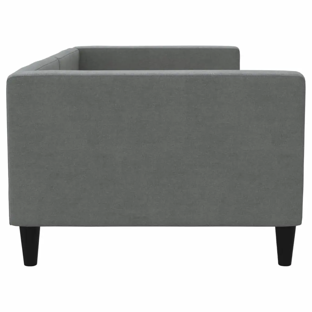 Day Bed Sofa Bed 90x190 cm Grey Fabric 2-in-1 Living Room Bedroom