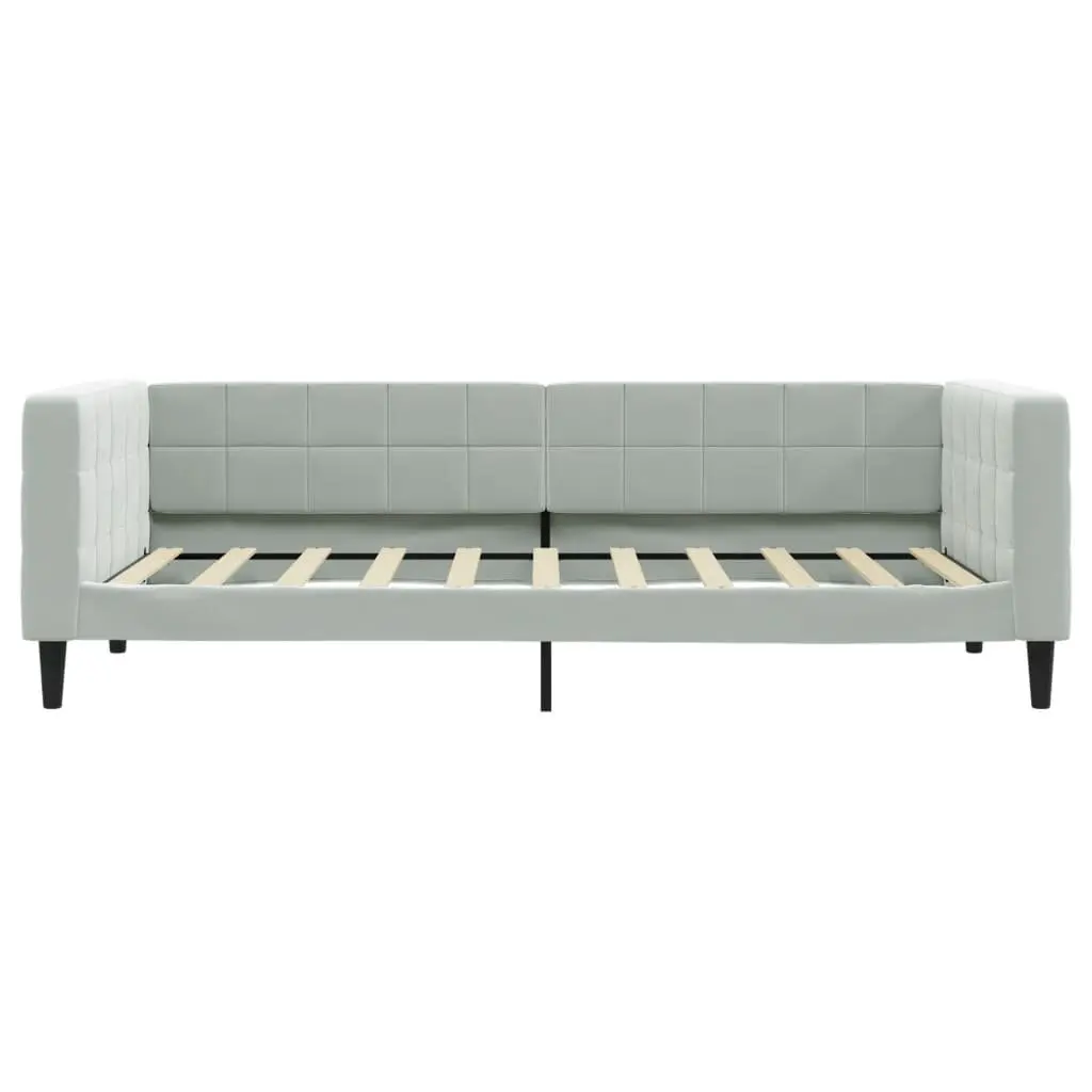 Day Bed Sofa Bed Grey Velvet 90x190 cm