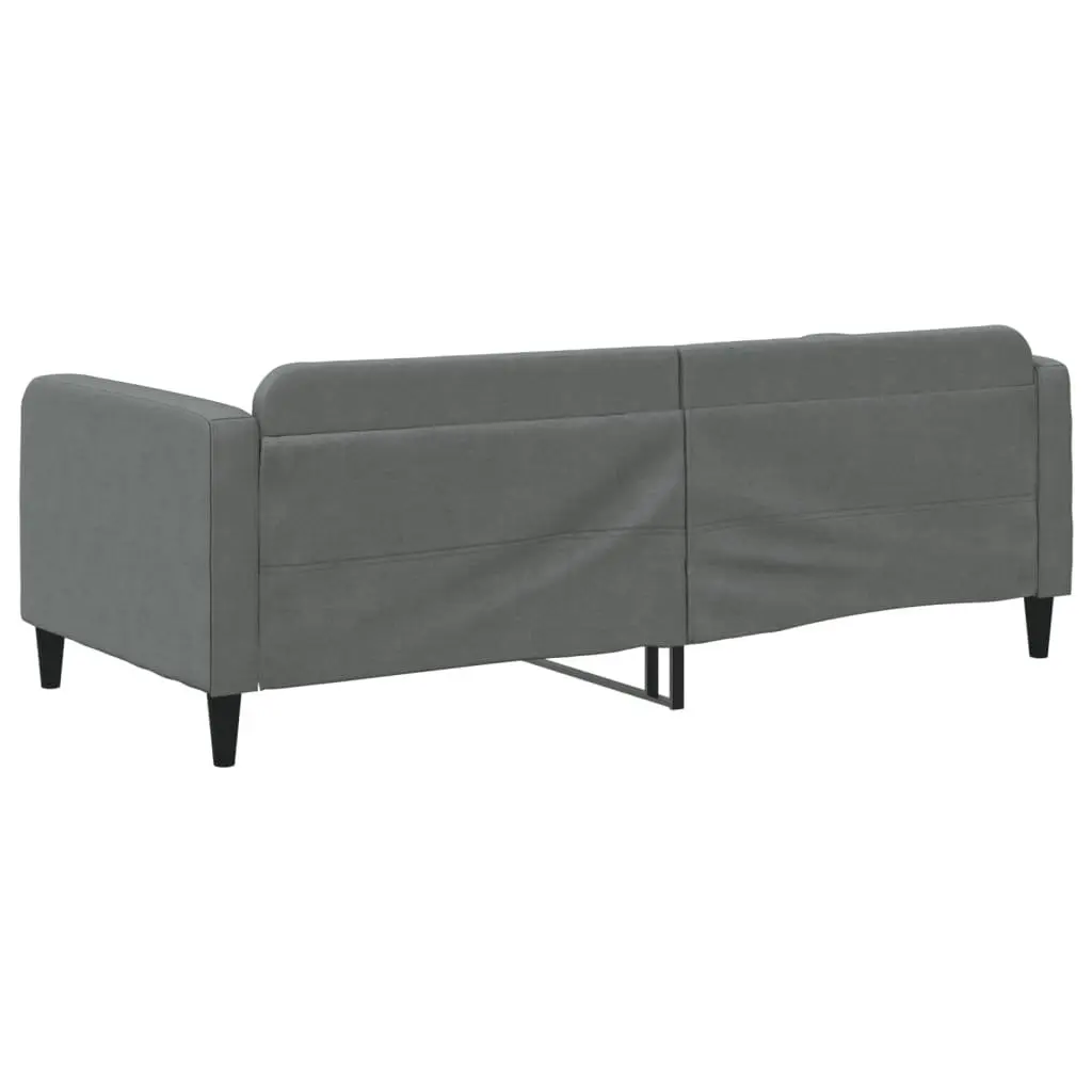 Day Bed Sofa Bed Grey Fabric 90x190 cm Modern Design Guest Bed Frame Slats