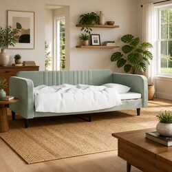 Grey Velvet Day Bed Sofa Bed: Practical and Comfortable