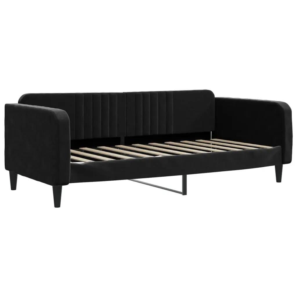 Day Bed Sofa Bed 90x190 cm Black Velvet