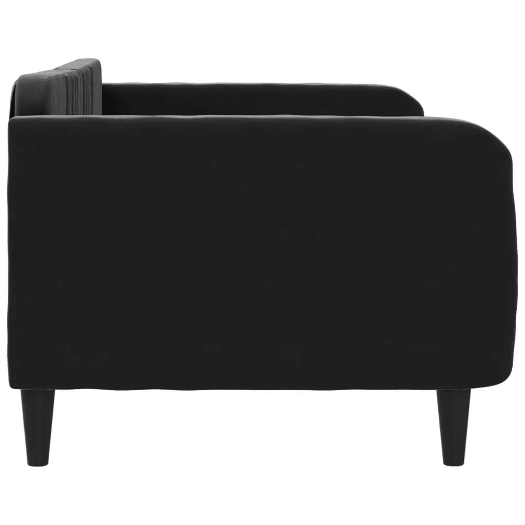 Day Bed Sofa Bed 90x190 cm Black Velvet