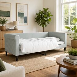 Comfortable and Stylish Grey Velvet Day Bed Sofa 90x190 cm