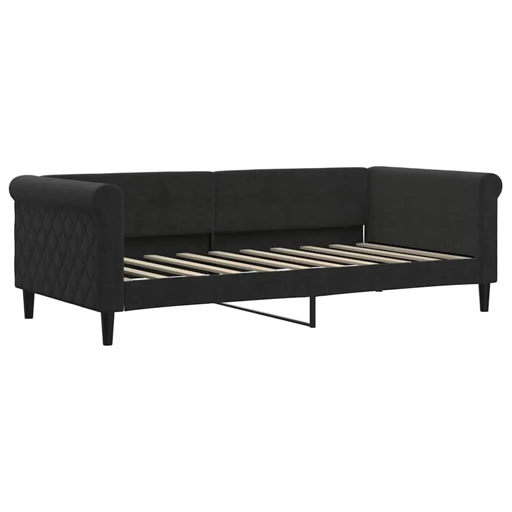 Day Bed Sofa Couch Black Velvet 90x190cm