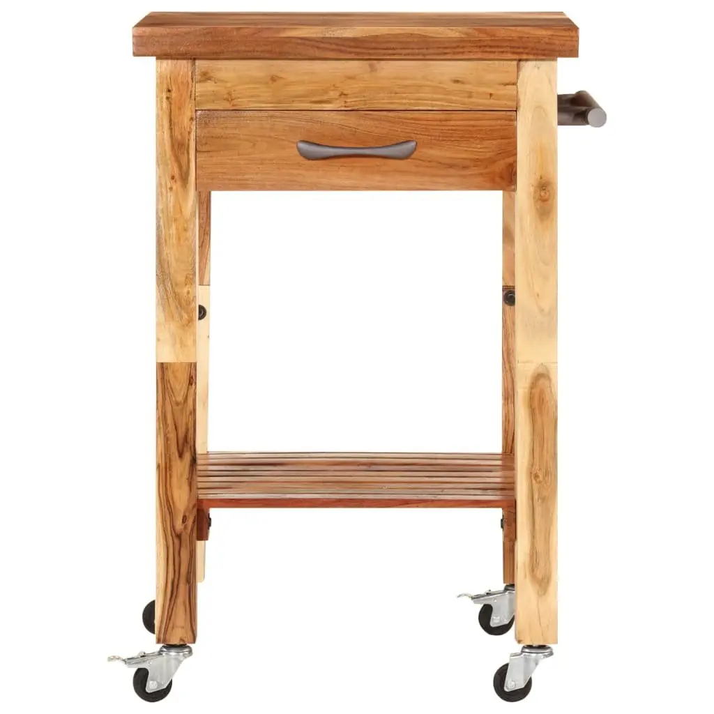 Kitchen Trolley 55x55x89cm in Solid Acacia Wood