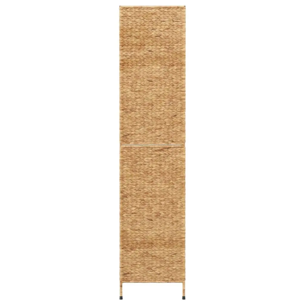 Room Divider Privacy Partition 3 Panel Woven Water Hyacinth Brown
