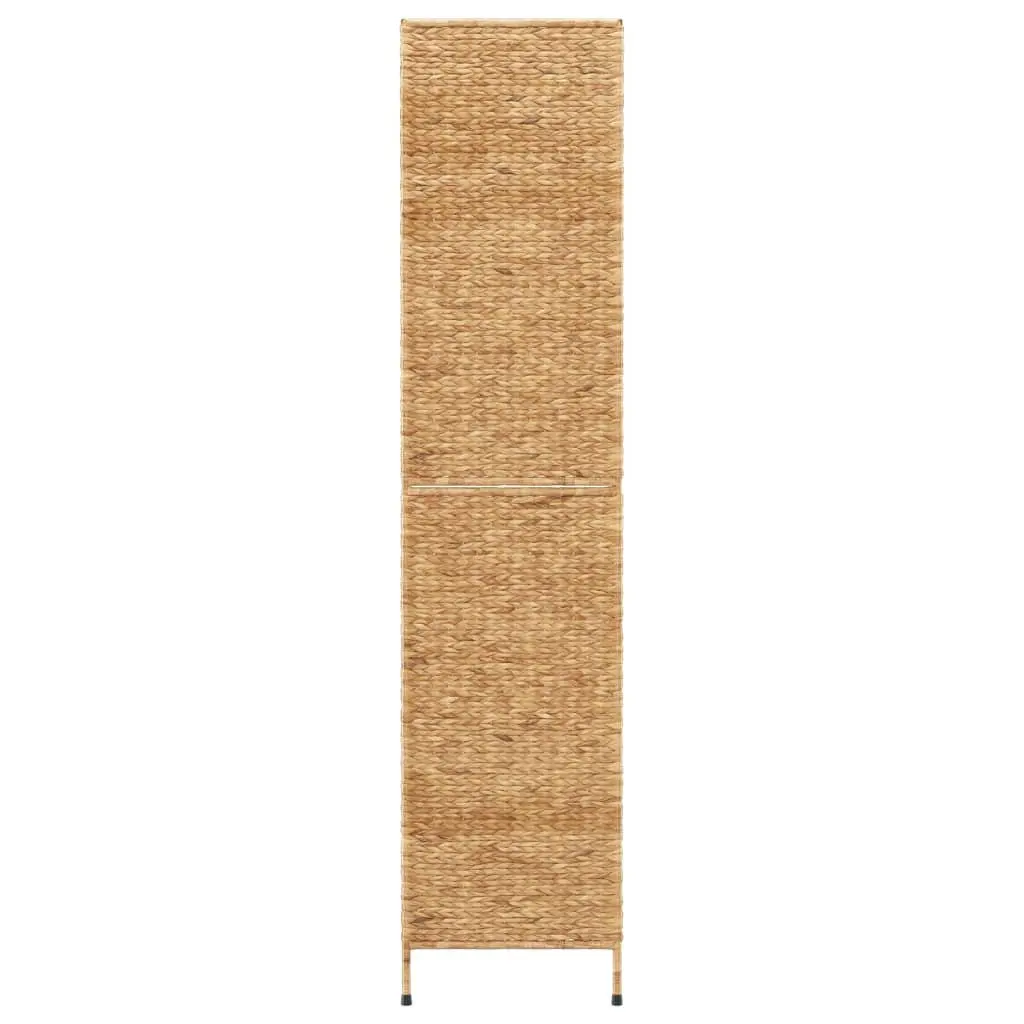 4 Panel Room Divider Screen Privacy Partition 163 x 180 cm Brown Water Hyacinth