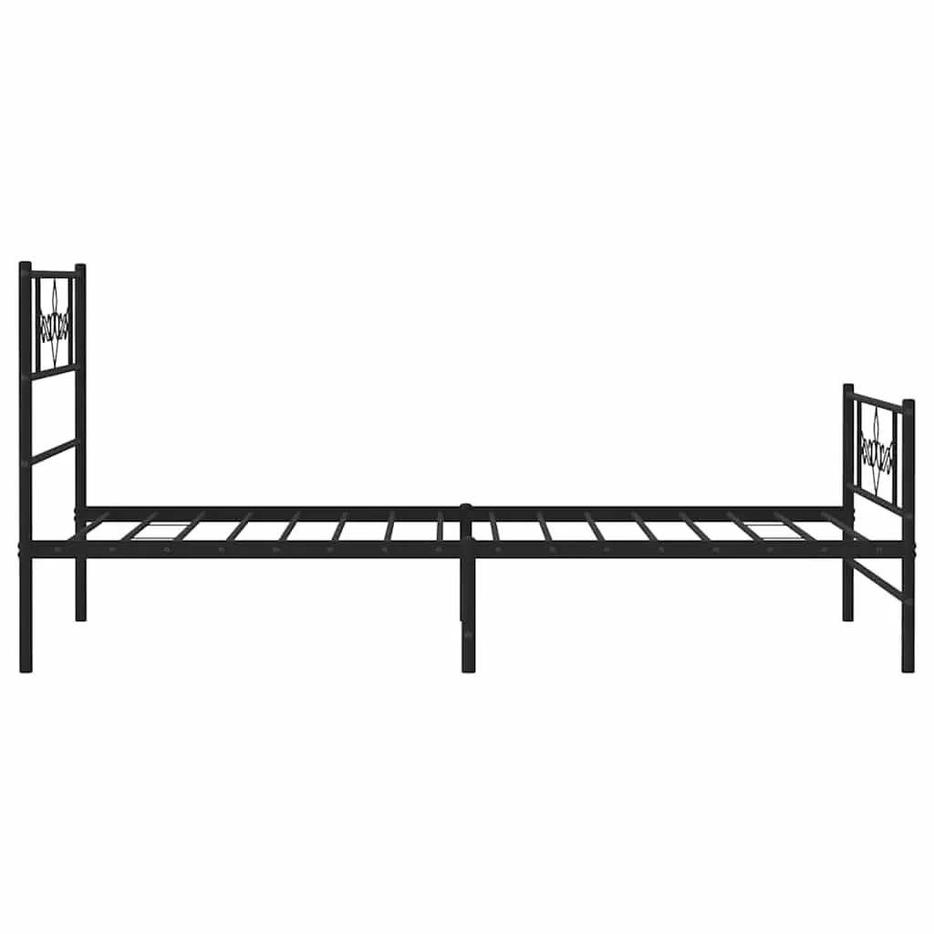 Metal Bed Frame King Single 107x203 cm Black