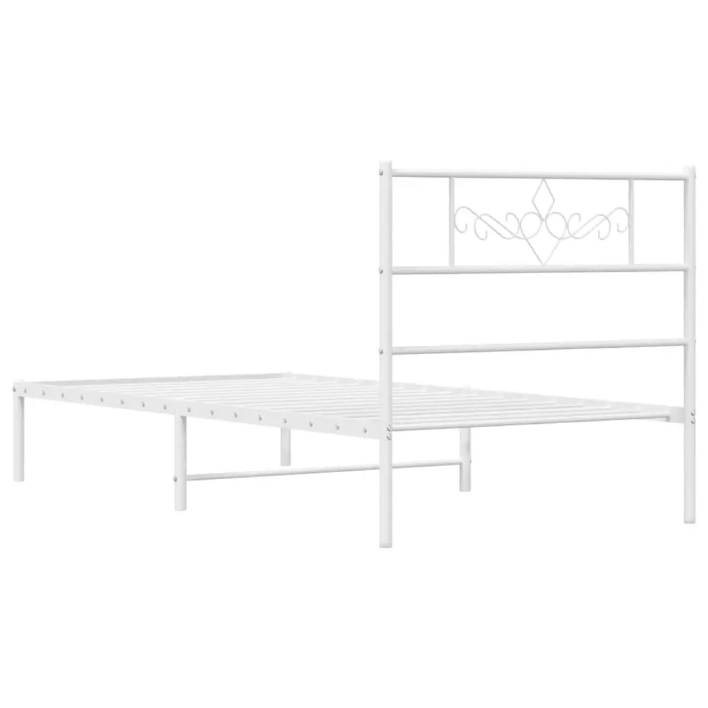 Metal Bed Frame with Storage and Headboard