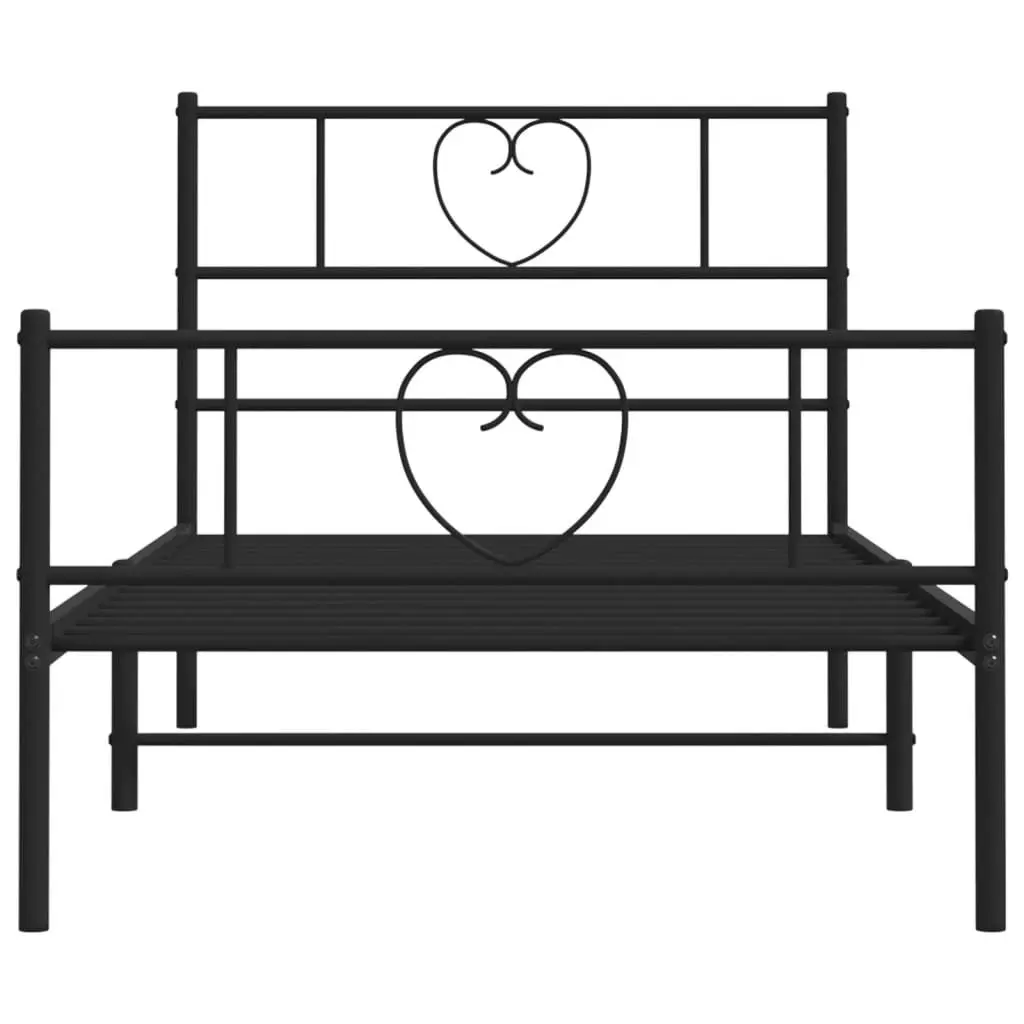 Metal Bed Frame King Single 107x203 cm Black Bedroom Furniture