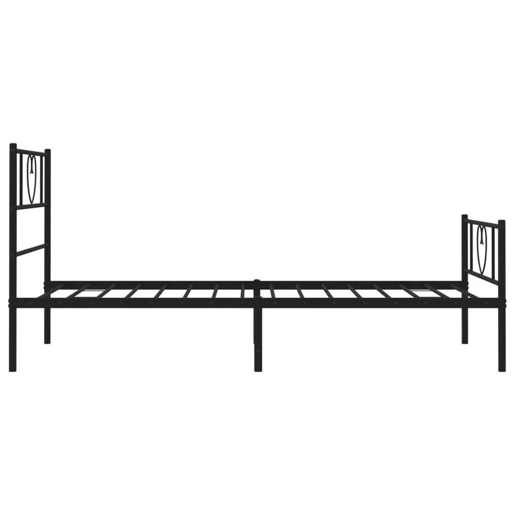 Metal Bed Frame King Single 107x203 cm Black Bedroom Furniture