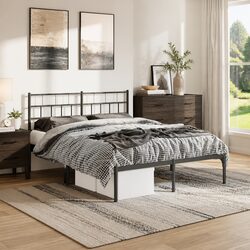Reliable Metal Bed Frame with Storage Options