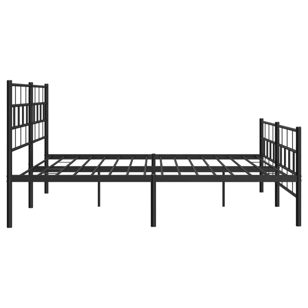 Metal Bed Frame King Size 183x203cm Black Bedroom Furniture