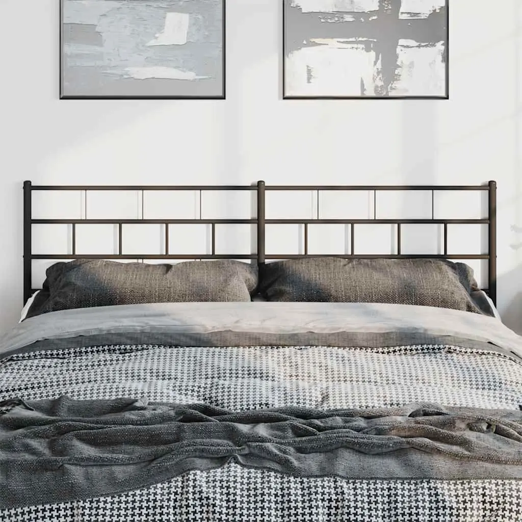 Metal Headboard Black 180cm Bed Frame Header Bedroom Furniture