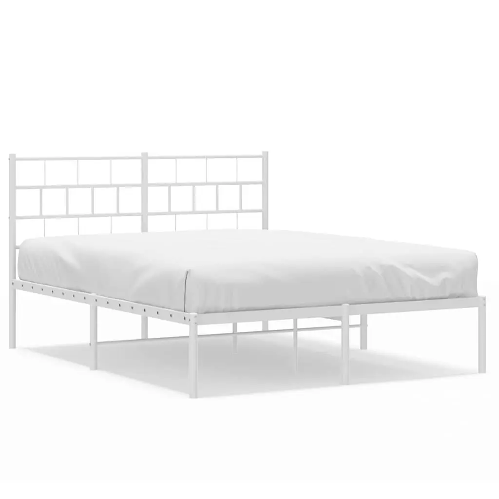 Metal Bed Frame with Storage Space Underneath