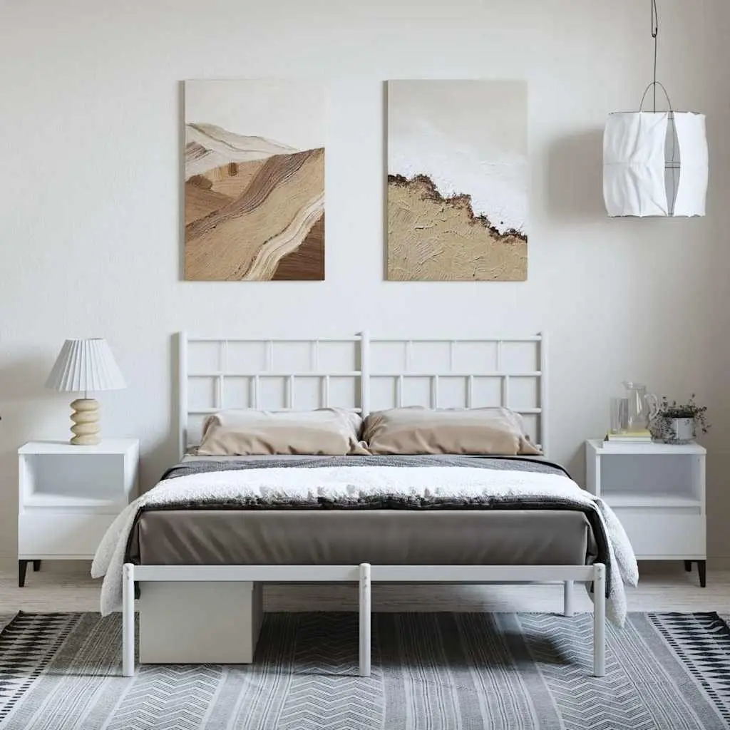 Metal Bed Frame with Storage Space Underneath