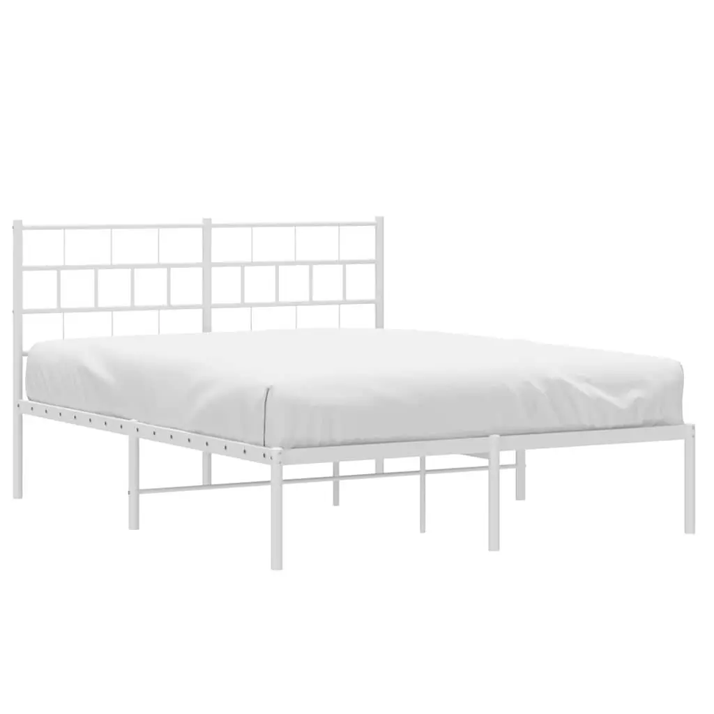 Metal Bed Frame with Storage Space Underneath