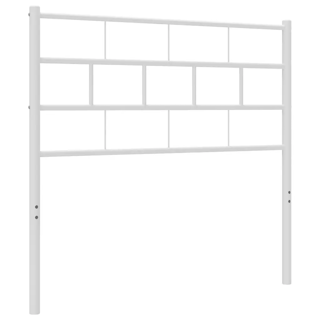 Metal Headboard White 90cm Bed Header Powder Coated Steel Frame Support