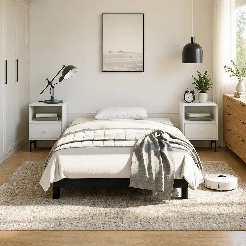 King Single Bed Frame Upholstered Velvet Black Bedroom Furniture