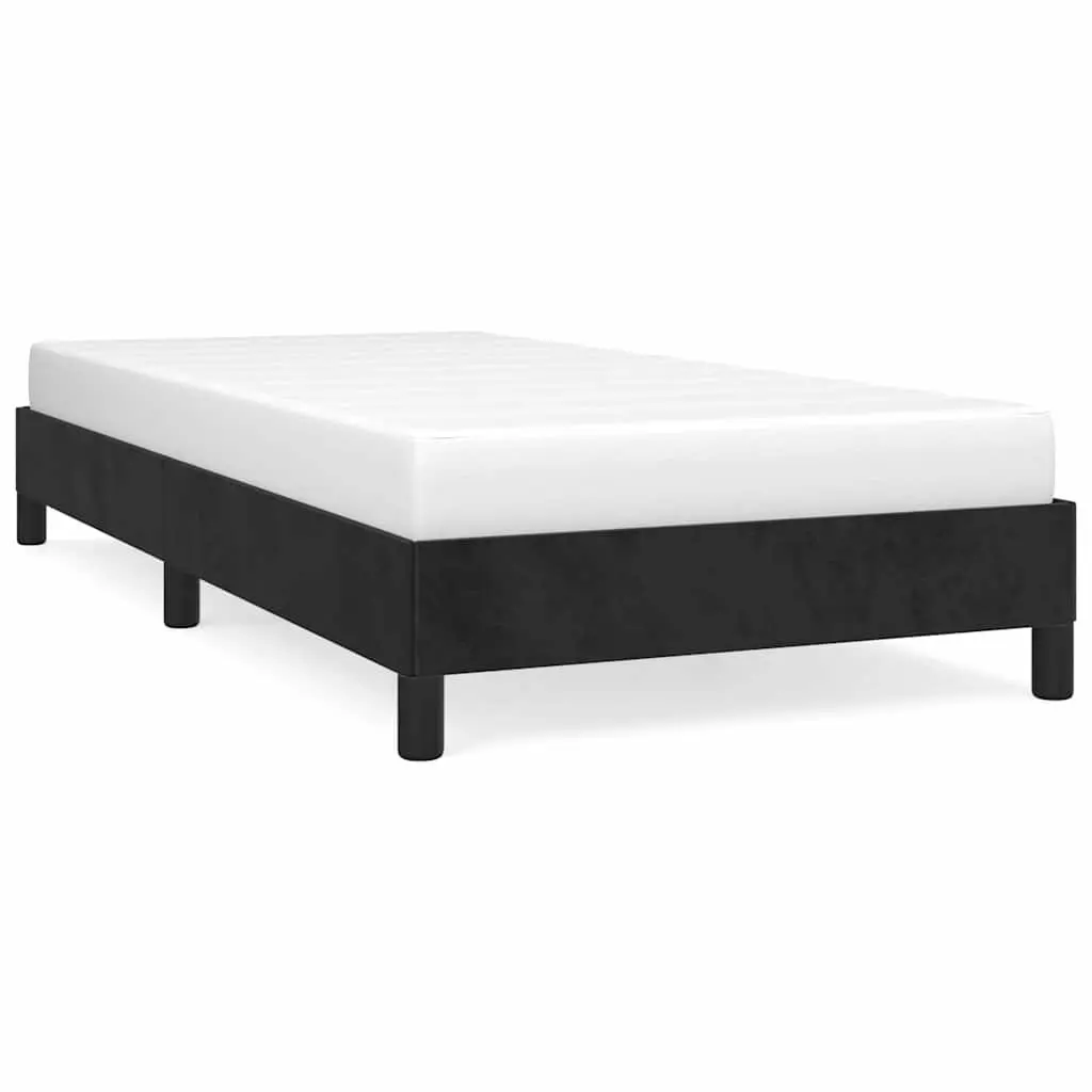 King Single Bed Frame Upholstered Velvet Black Bedroom Furniture