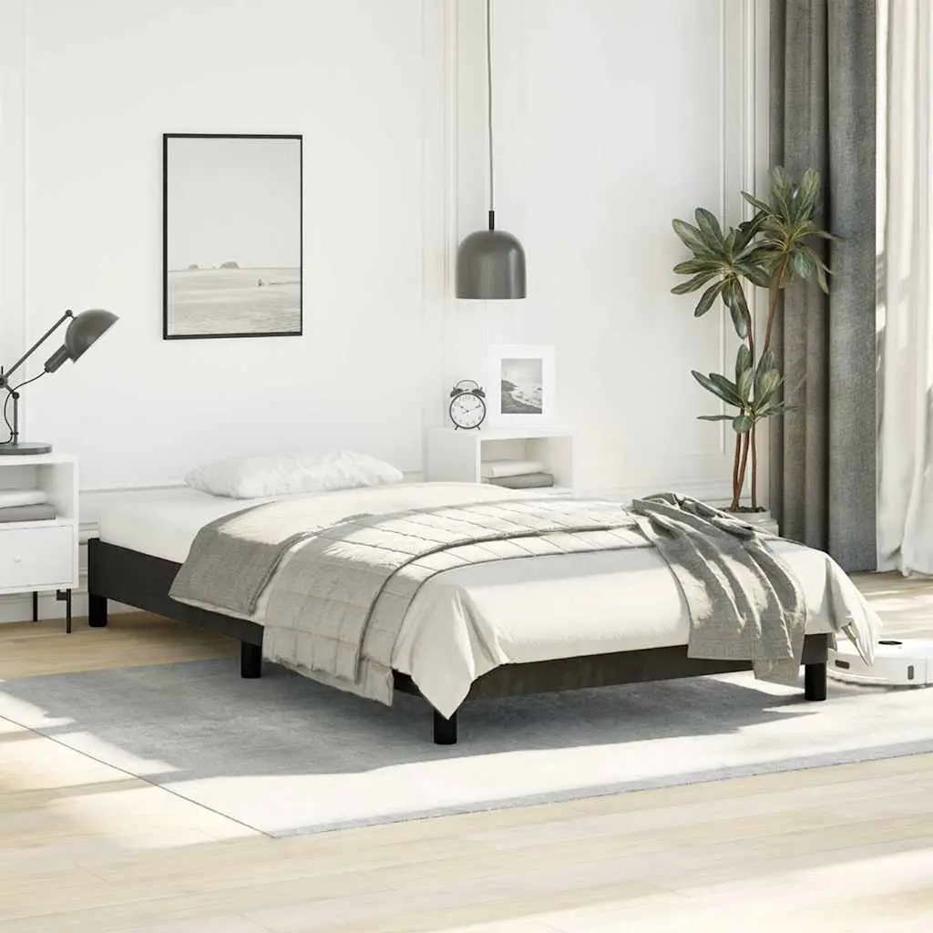 King Single Bed Frame Upholstered Velvet Black Bedroom Furniture