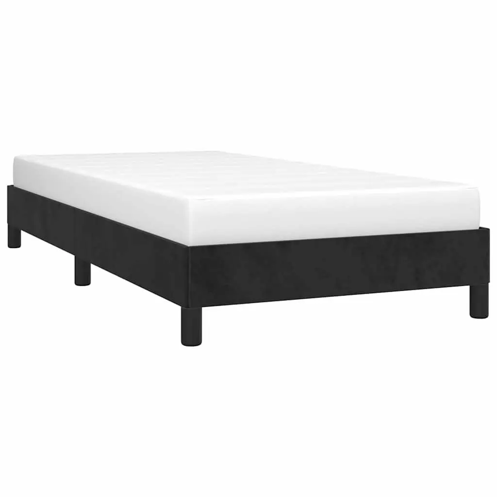 King Single Bed Frame Upholstered Velvet Black Bedroom Furniture
