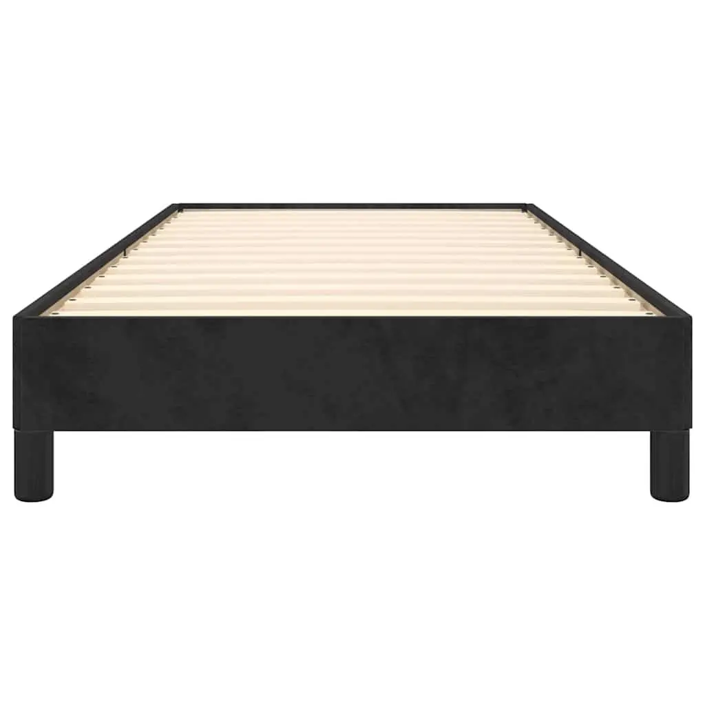 King Single Bed Frame Upholstered Velvet Black Bedroom Furniture