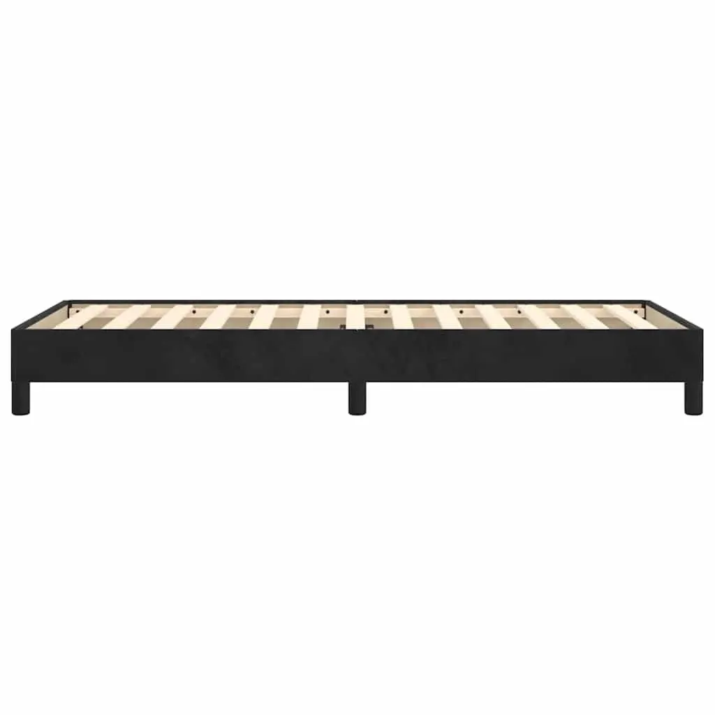 King Single Bed Frame Upholstered Velvet Black Bedroom Furniture
