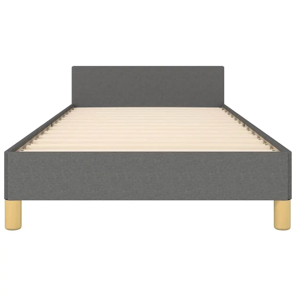 Bed Frame King Single Size Grey Fabric Headboard