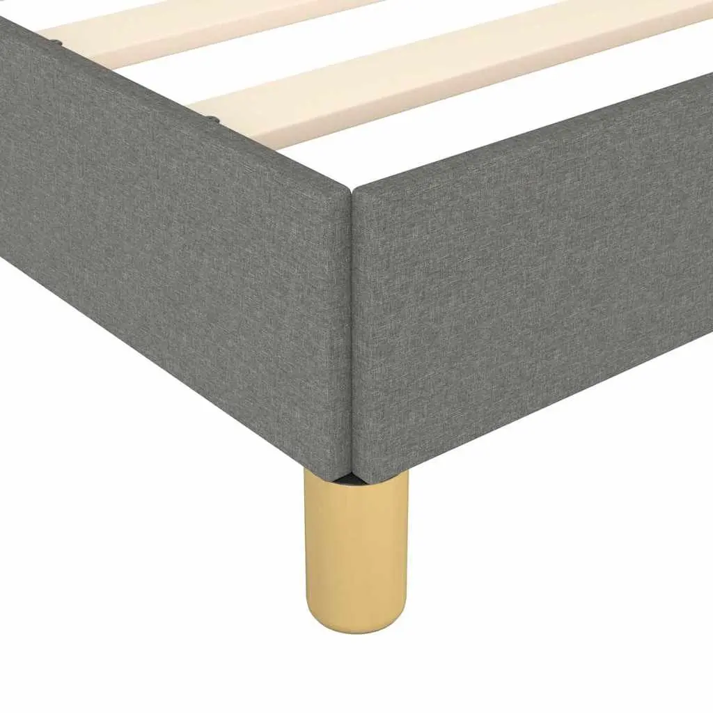 Bed Frame King Single Size Grey Fabric Headboard