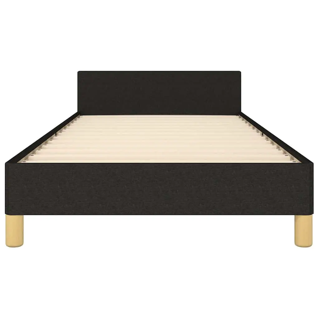 King Single Bed Frame Black Fabric Upholstered Bedroom Furniture