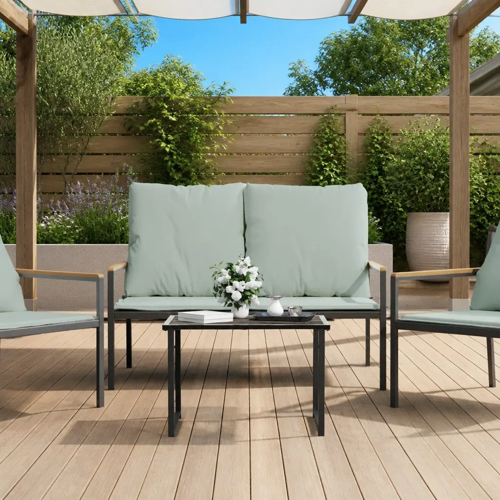 Garden Table Anthracite Outdoor Leisure 55x40x37cm Steel Frame