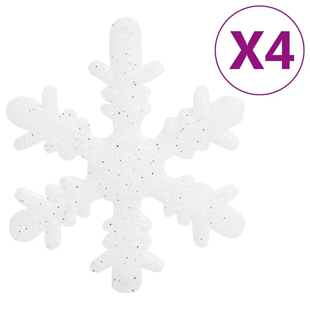 Christmas Bauble Set 111 Piece Shatterproof Ornaments White Grey