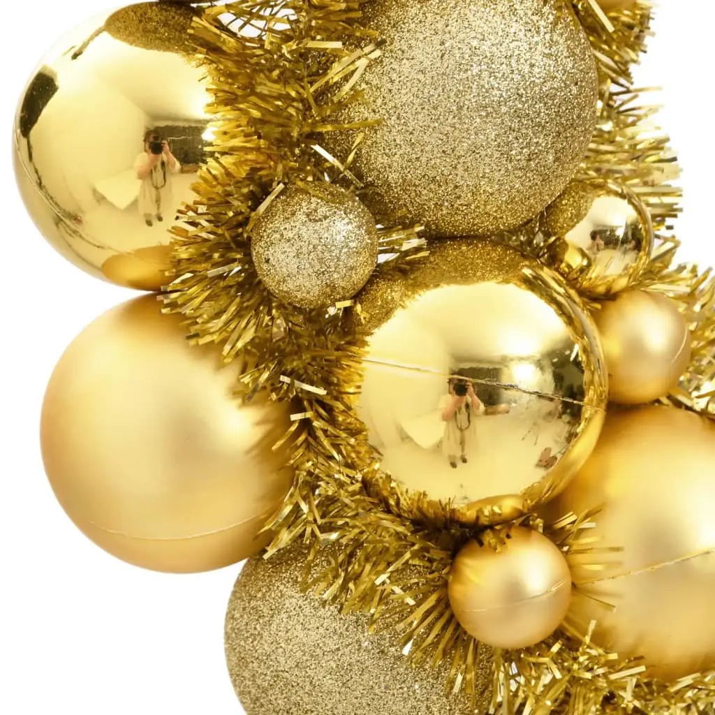 Christmas Wreath Gold 45cm Holiday Decoration Festive Door Ornament